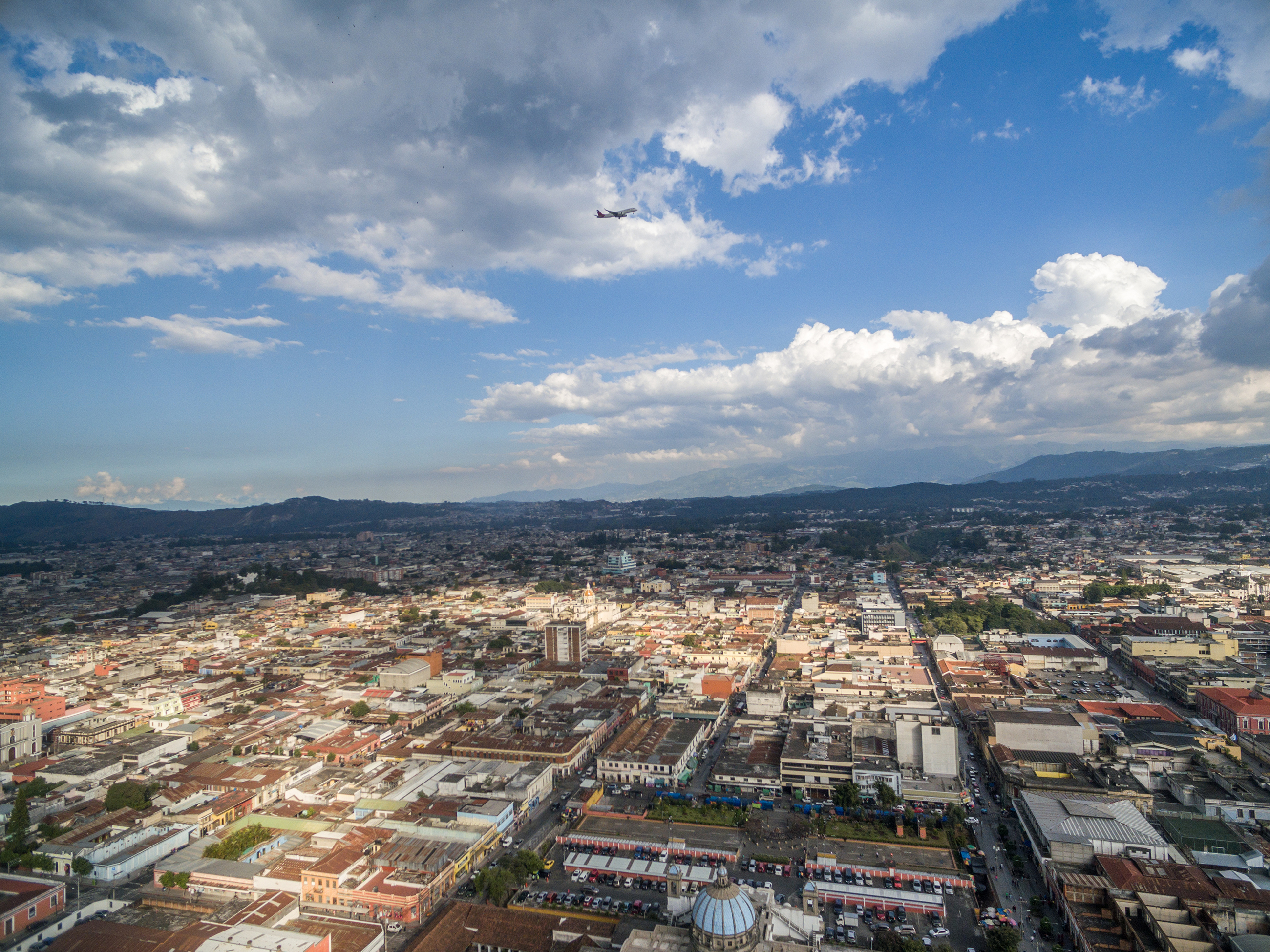Vista aérea de Ciudad de Guatemala, capital de Guatemala, país adherente de la Declaración de Los Ángeles.